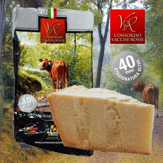 "Vacche Rosse" Parmigiano Reggiano - Lactose Free 40/48 months 2.2lb-Chef Lippe Shop