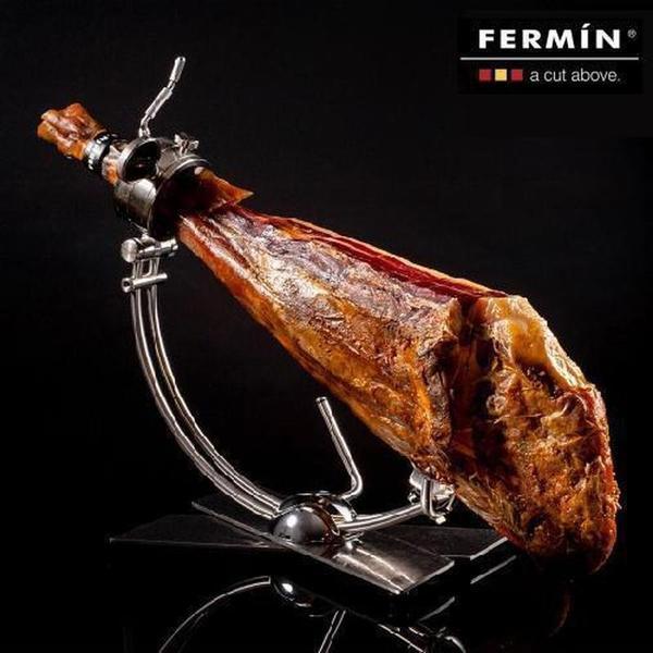 Jamón Iberico Pata Negra (black hoof ham) by Fermin. Acorn fed, aged 48 months. Whole leg, bone in.-Chef Lippe Shop
